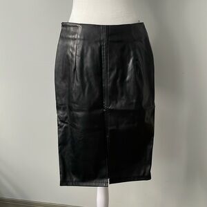 RAMISU Faux Leather Pencil Skirt High Waist